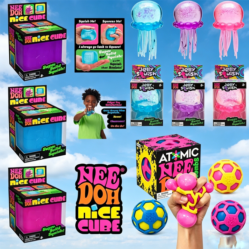 Sports Equipment Box - NeeDoh Squishy Schylling Atomic//. Stress Relief