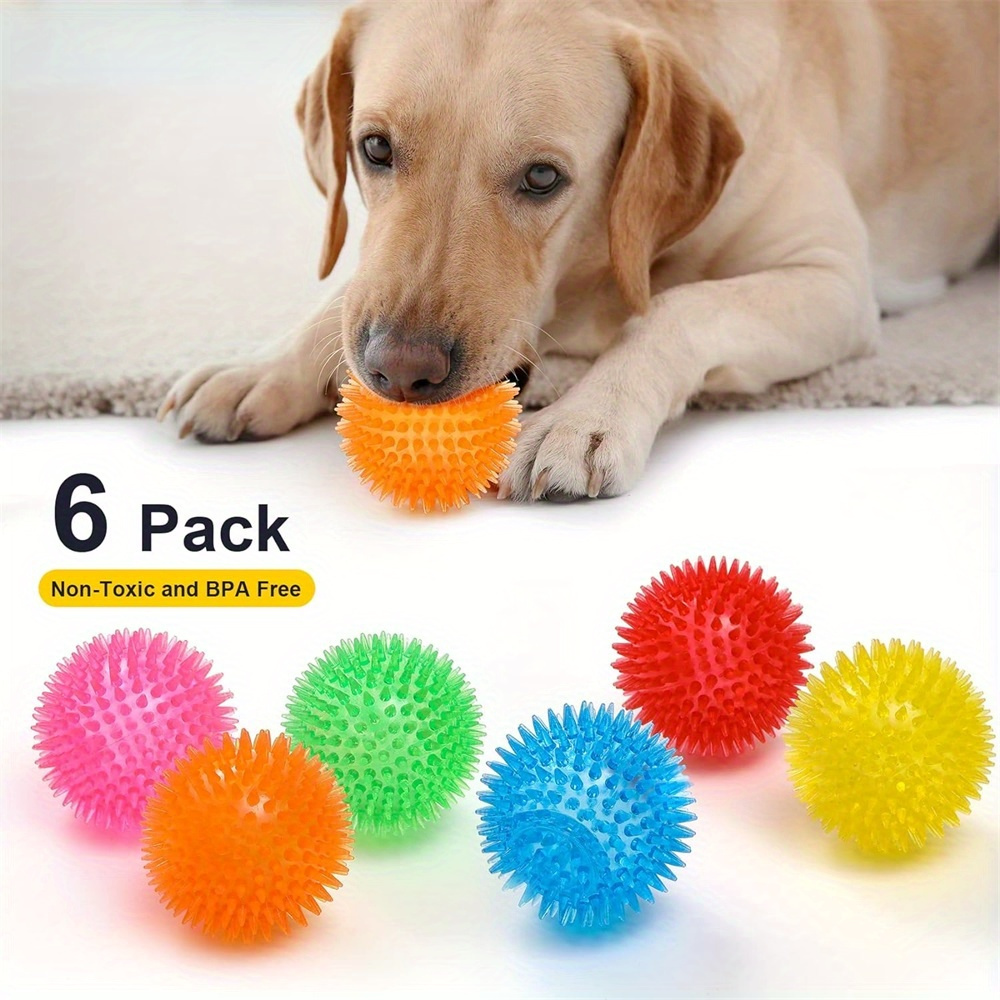 6pcs Dog Toy Balls, Non-Toxic, - Spike Ball Game 리뷰 및 가격