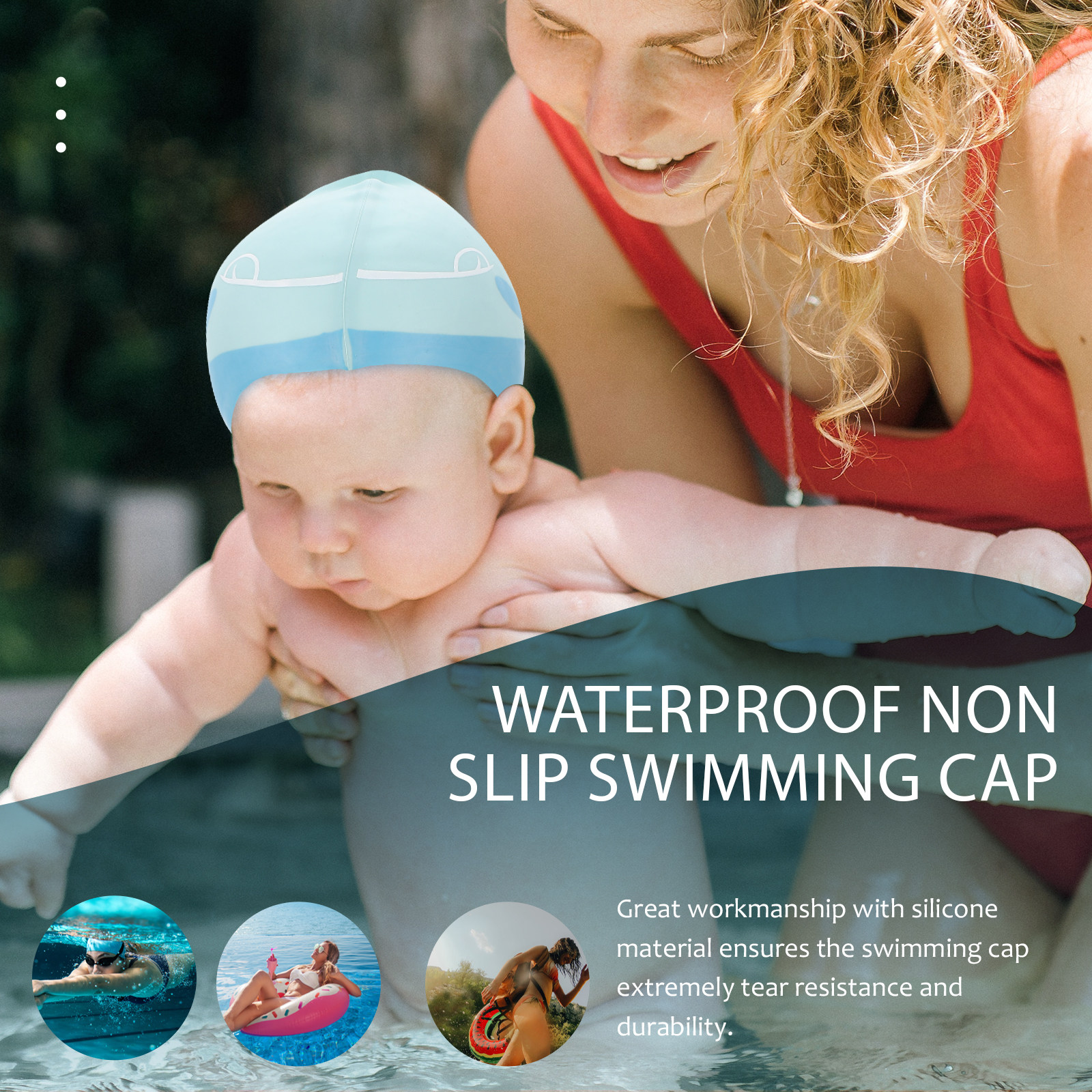 Silicone Cartoon Swimming Hat  - Swim Cap Silicone 리뷰 및 가격