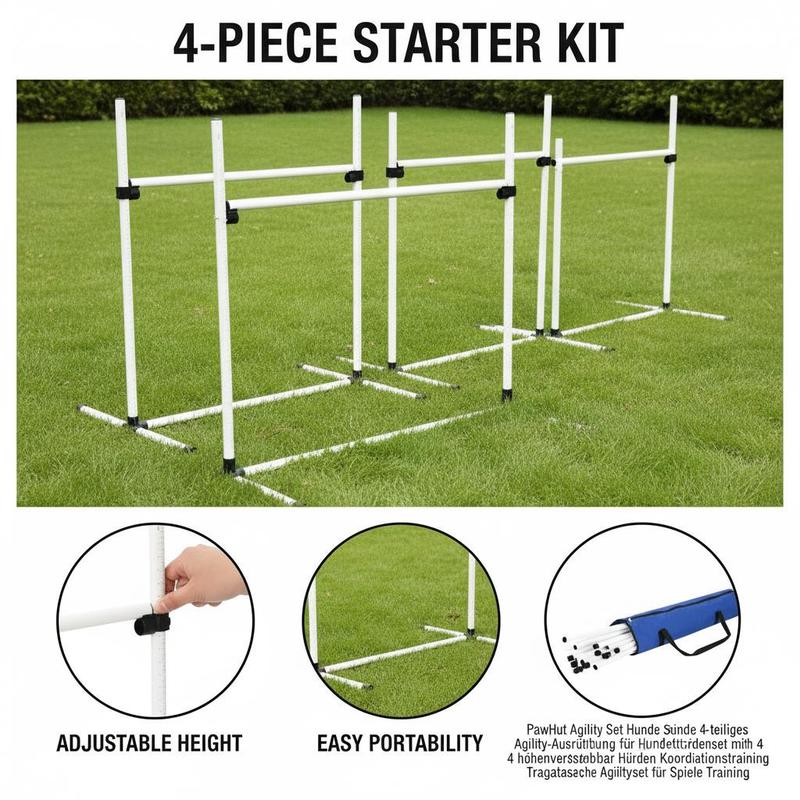PawHut Agility Set for Dogs, 4 - Agility Hurdle Set 리뷰 및 가격