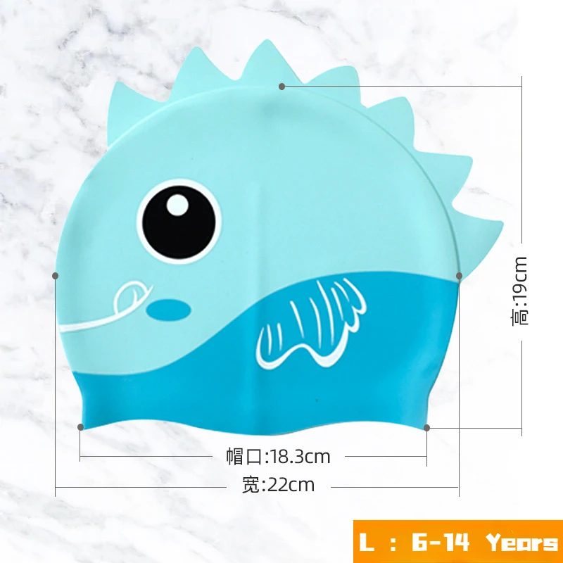 Cartoon Cute Fish Shark Silico - Swim Cap Silicone 리뷰 및 가격