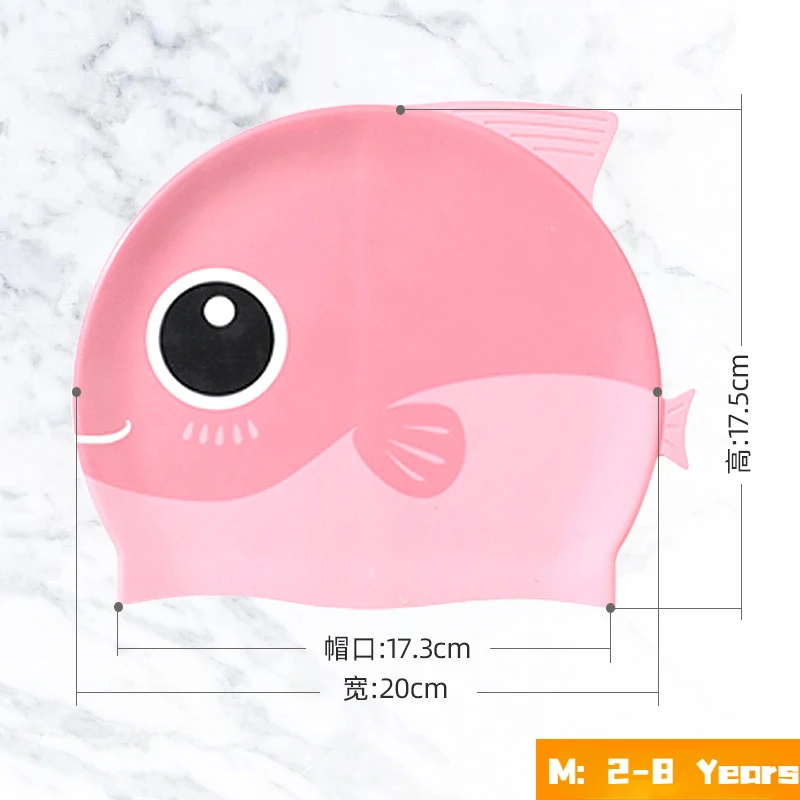Cartoon Cute Fish Shark Silico - Swim Cap Silicone 리뷰 및 가격