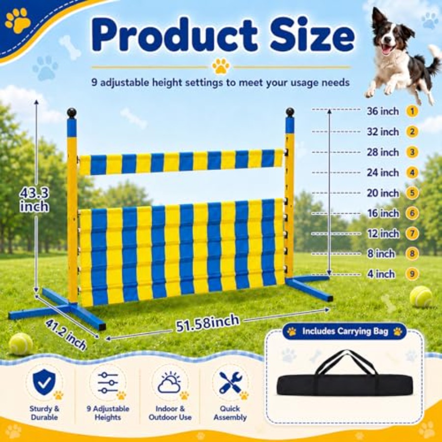 Dog Agility Jump Set, Metal Ad - Agility Hurdle Set 리뷰 및 가격