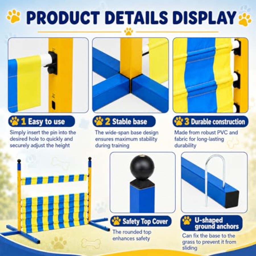 Dog Agility Jump Set, Metal Ad - Agility Hurdle Set 리뷰 및 가격